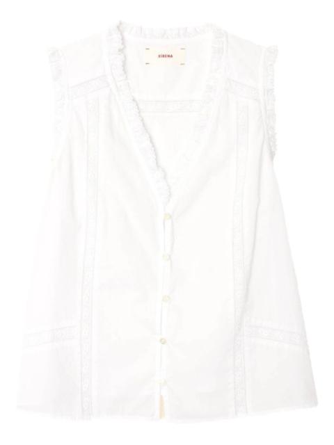 XÍRENA sleeveless ruffled top
