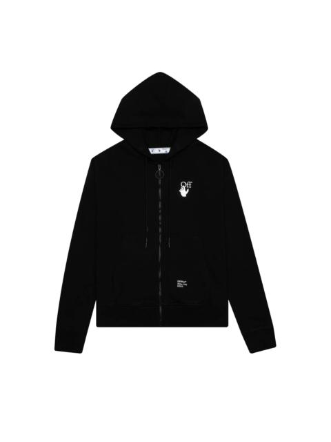 Off-White Carav Arrow Slim Zip Hoodie 'Black/White'