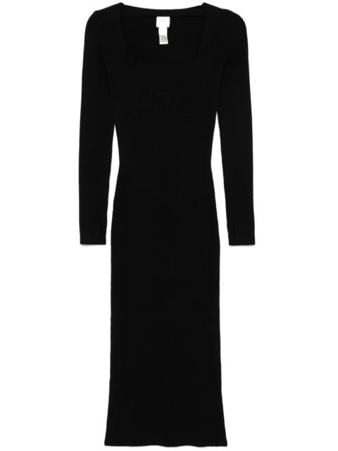 PATOU corset ribbed maxi dress