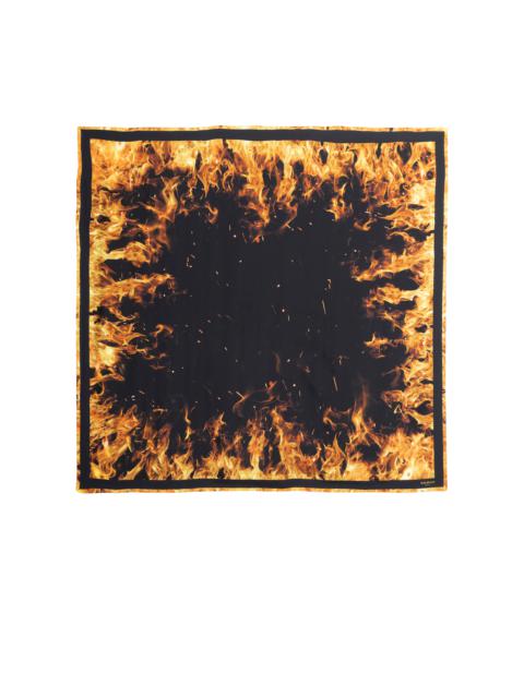 Balmain Fire printed silk scarf