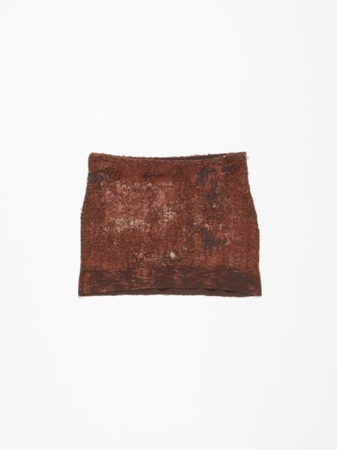 Mini woven skirt - Rust brown