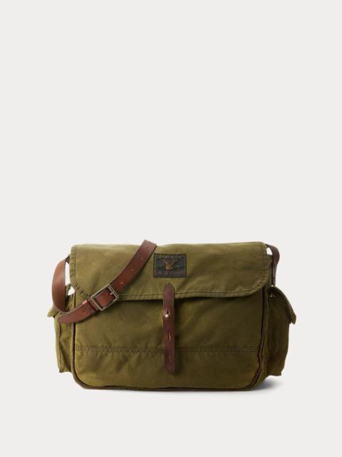 RRL by Ralph Lauren Leather-Trim Oilcloth Messenger Bag