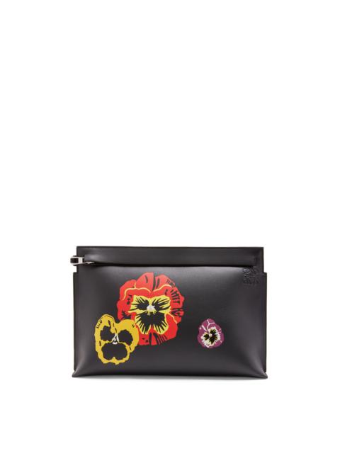 Loewe Pansies T Pouch in classic calfskin