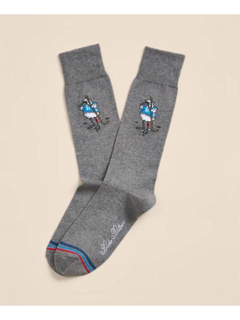 Brooks Brothers Cotton-Blend Hockey Henry Socks