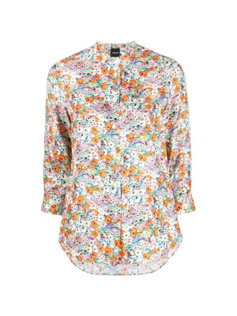 Aspesi floral-print silk-blend blouse