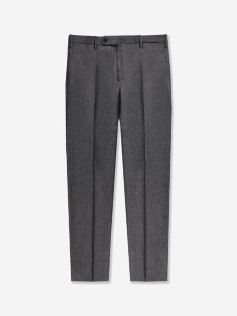 SLOWEAR Slim fit wool and cashmere flannel trousers