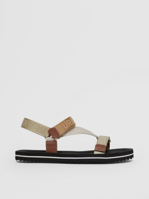 Burberry Logo Jacquard Sandals