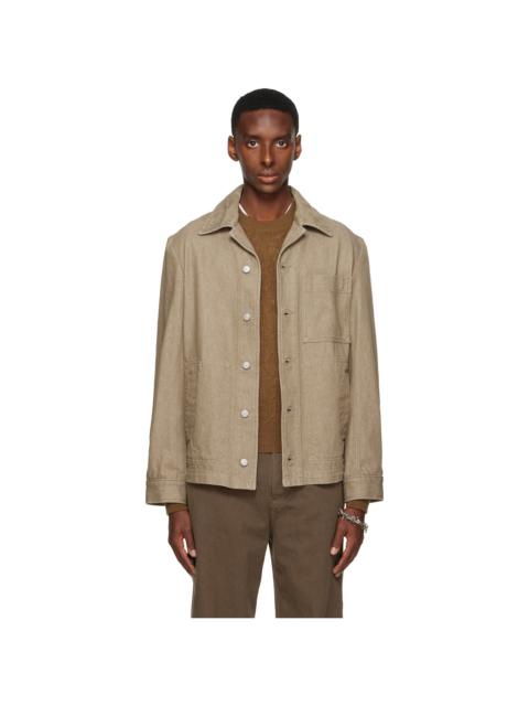 Dries Van Noten Brown Denim Shirt Jacket