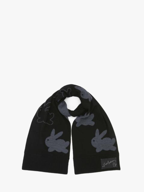 JW Anderson SCARF WITH BUNNY MOTIF