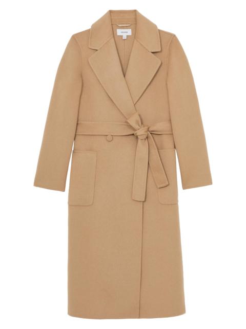 REISS Women's Lucia Double-Breasted Blindseam Coat - Dark Camel