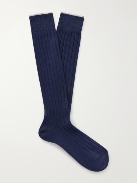 Brunello Cucinelli Ribbed Cashmere Socks