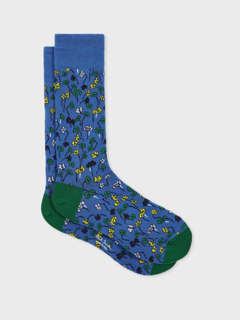 Paul Smith Blue Multicolour Floral Socks