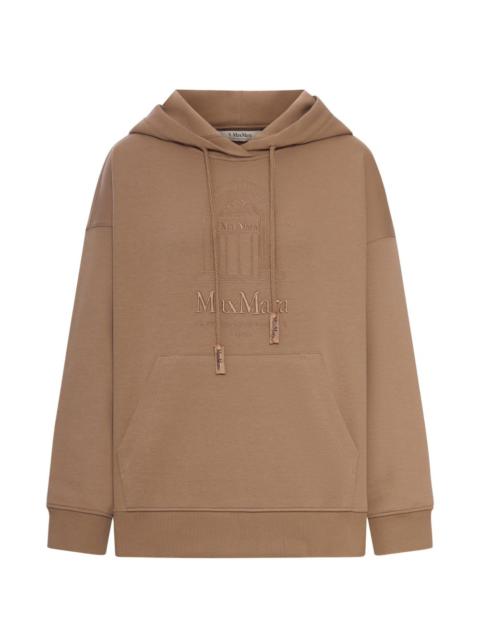 'S Max Mara logo-embroidered hooded hoodie