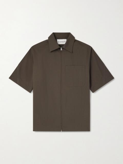 Givenchy Recycled Woven Zip-Up Shirt