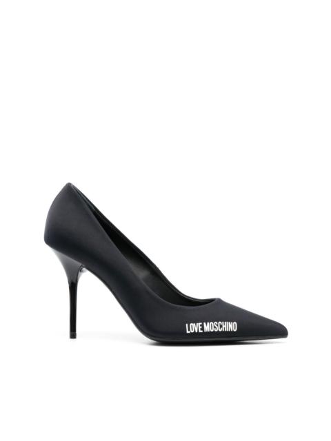 Moschino logo print pumps