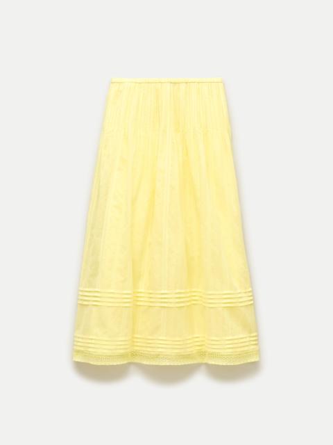 J.CREW Midi skirt in embroidered dobby