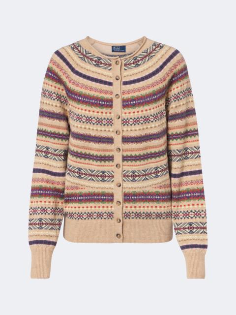 Polo Ralph Lauren Fair Isle jacquard wool-blend cardigan