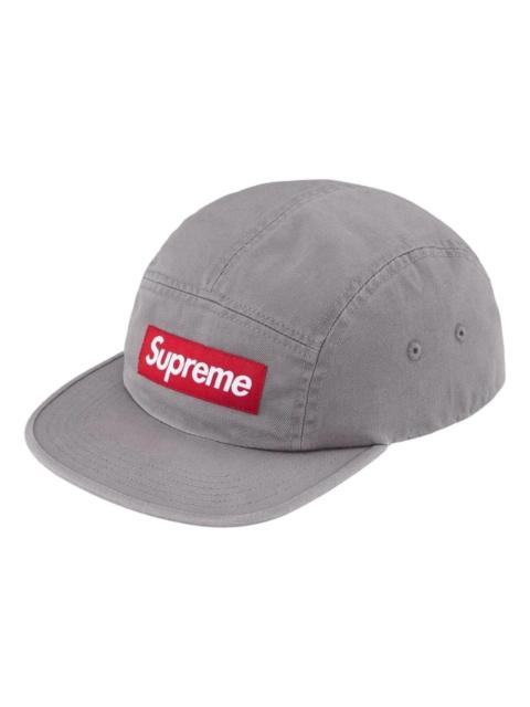 Supreme Supreme SS26 Washed Chino Twill Camp Cap 'Grey' SUP-SS26-1000-GRY