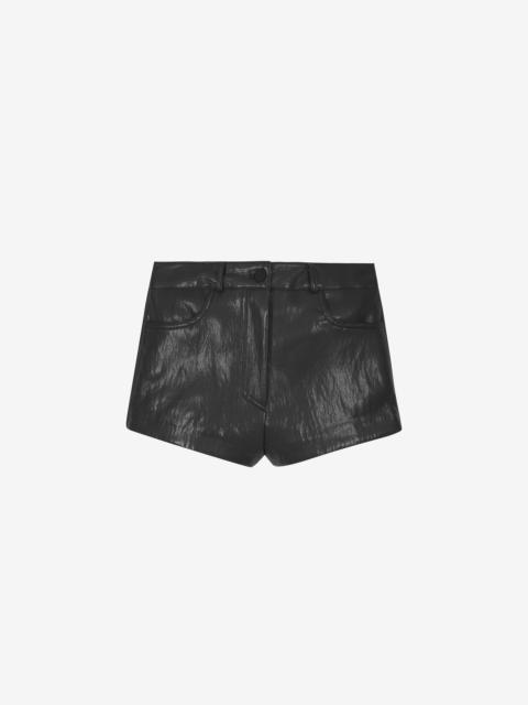 The Frankie Shop Nevis Faux Leather Hot Pants - Black