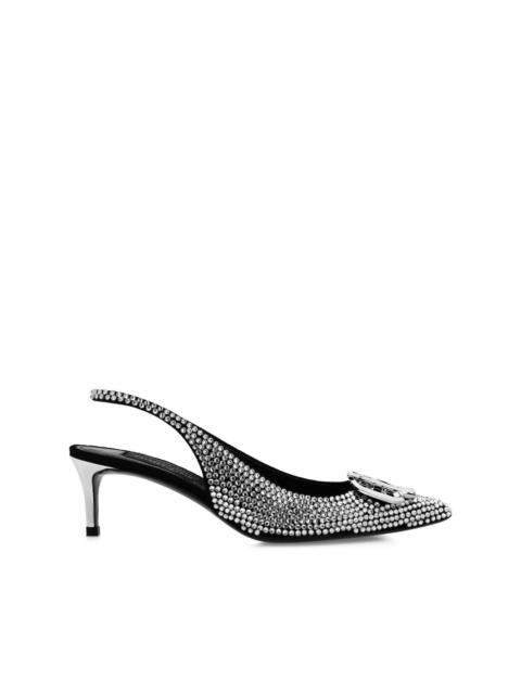 PHILIPP PLEIN 50mm Gothic Plein slingback pumps