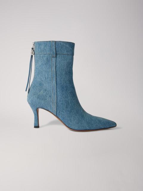 maje Denim boots with pointed toe