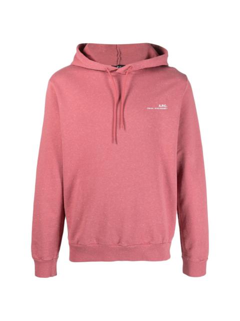 logo-print drawstring hoodie