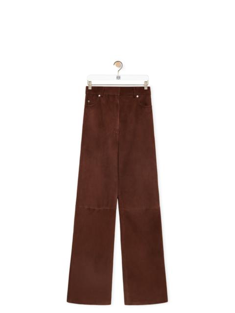 Loewe High waisted trousers in suede