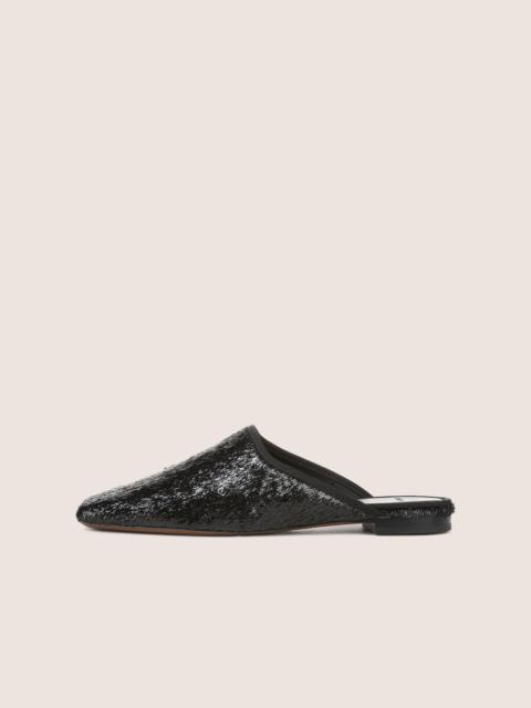 Vince Dakota Lamé Fringe Mule