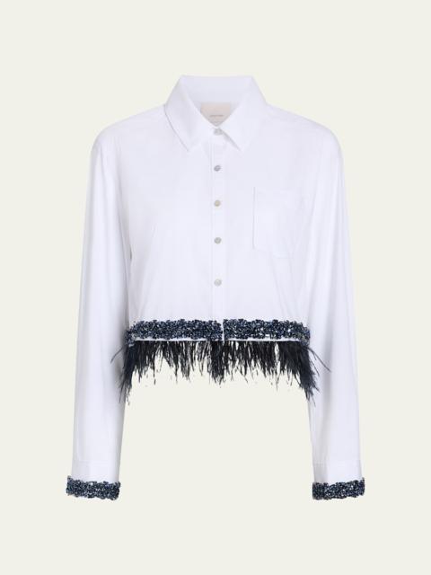 Cinq à Sept Sylvan Embellished Button-Front Shirt