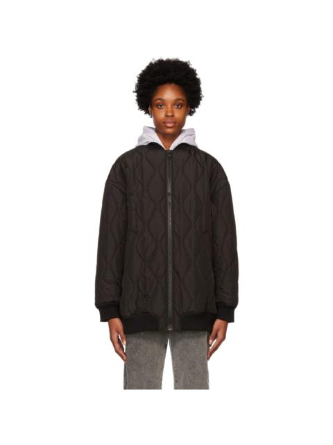 MSGM Black Quilted Jacket