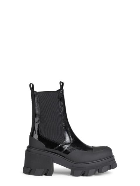 GANNI CLEATED HEELED MID CHELSEA BOOTS