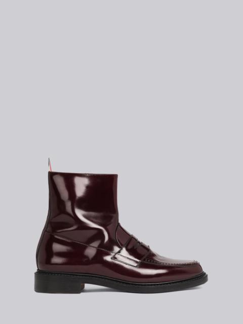 Thom Browne Spazzolato Leather Penny Loafer Ankle Boot