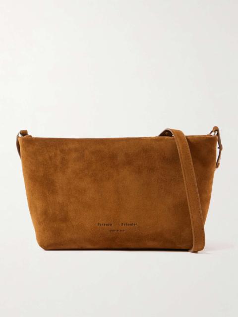 Bond suede shoulder bag