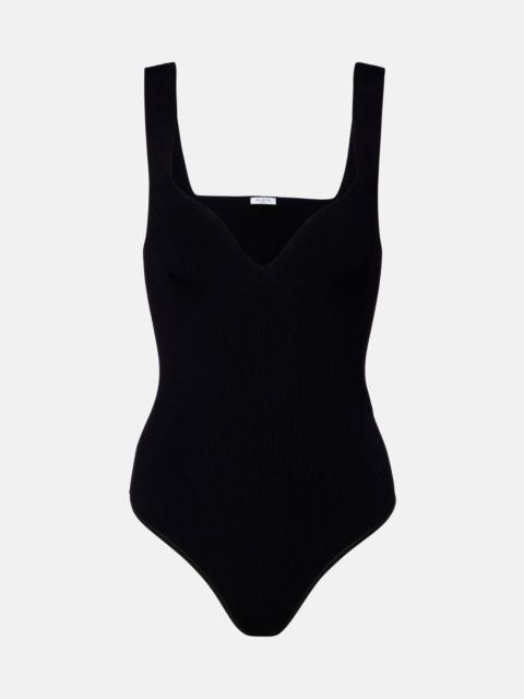 Alaïa Ribbed-knit bodysuit