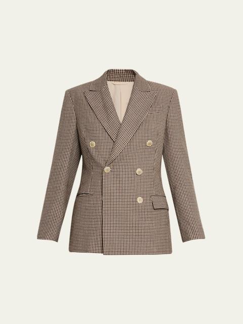 Brunello Cucinelli Double-Breasted Check Blazer
