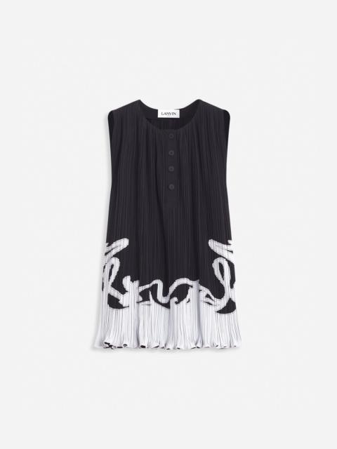 Lanvin SLEEVELESS PLEATED TOP