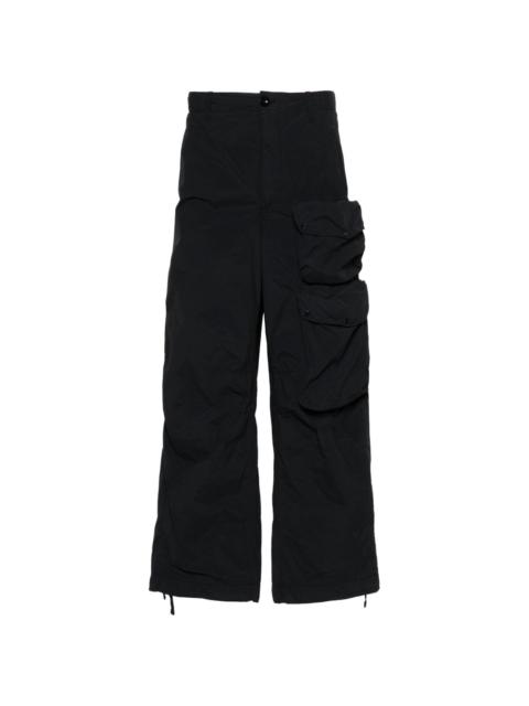 crinkled cargo trousers