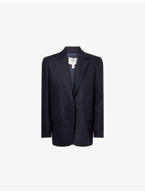 TWP Jillian Notch-Lapels Stretch-Wool And Cashmere Blazer