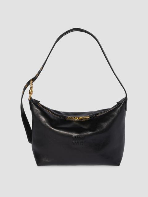 Miu Miu Women's Spirit Nappa Leather Shoulder Bag - Black