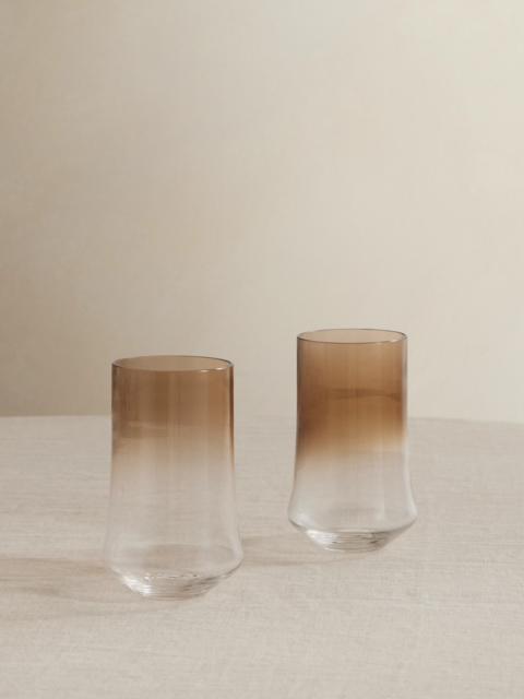 Brunello Cucinelli Set Of Two Murano Glass Tumblers