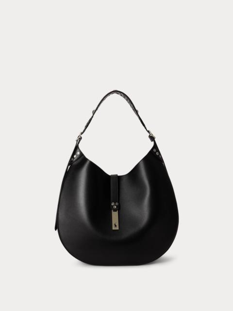 Polo Ralph Lauren Polo ID Stud Leather Medium Shoulder Bag