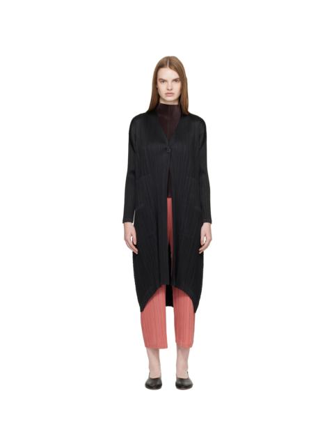Pleats Please Issey Miyake Black Monthly Colors October Coat