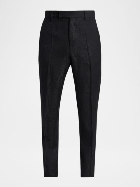 VERSACE Men's Python Jacquard Formal Pants