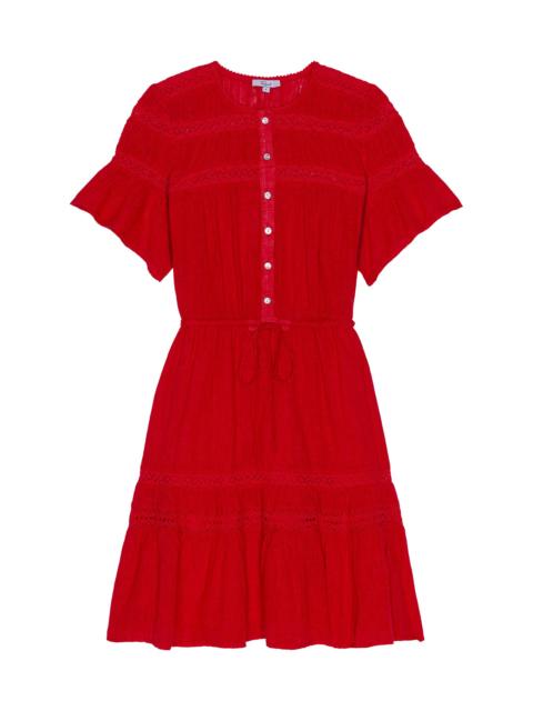 Rails Women's Winslow Linen-Blend A-Line Minidress - Tomato