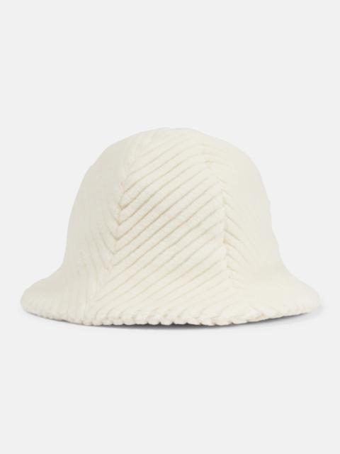 Wool and cotton bucket hat