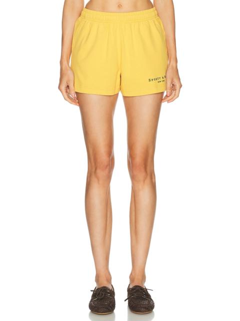 Sporty & Rich Title Embroidered Disco Short