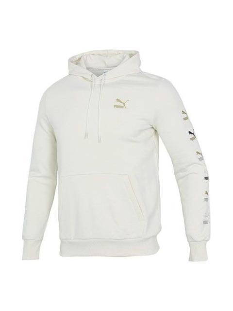 PUMA Sports Running Casual Loose hooded Pullover Long Sleeves White 533145-73