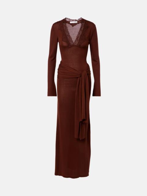 AYA MUSE Lace-trimmed maxi dress