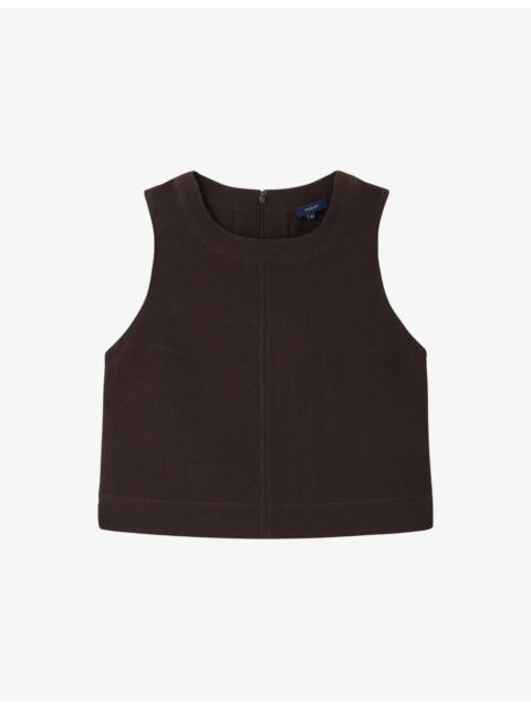 soeur Pampa Sleeveless Cotton-Canvas Top