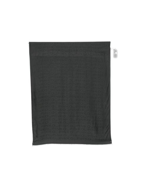 PINKO logo frayed scarf